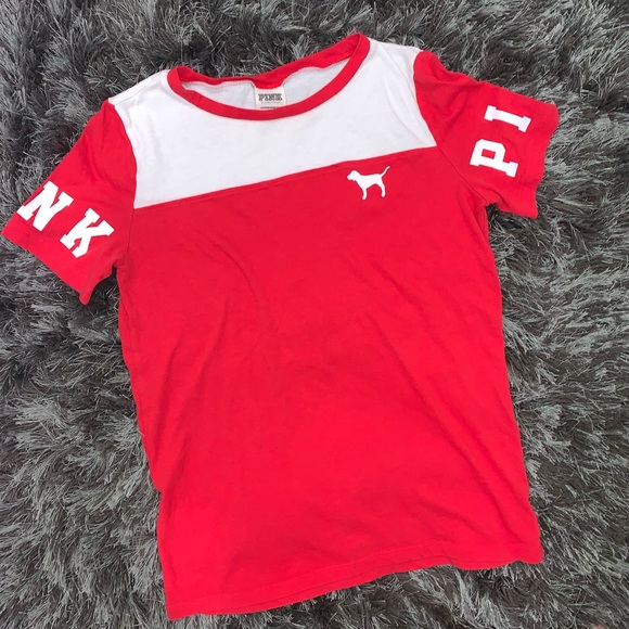 PINK Victoria's Secret Tops - ❤️ Victoria Secret Pink Red T-shirt